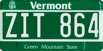 VT license plate ZIT864