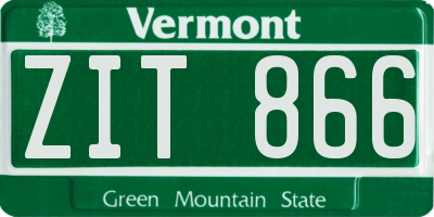VT license plate ZIT866