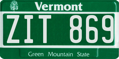 VT license plate ZIT869