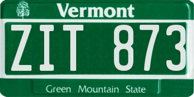 VT license plate ZIT873