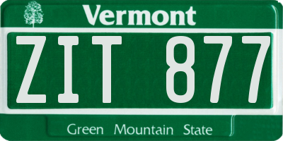 VT license plate ZIT877