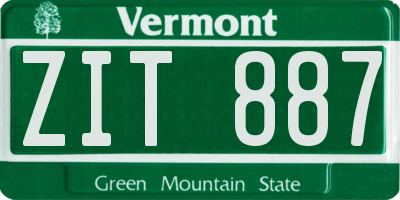 VT license plate ZIT887