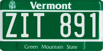 VT license plate ZIT891