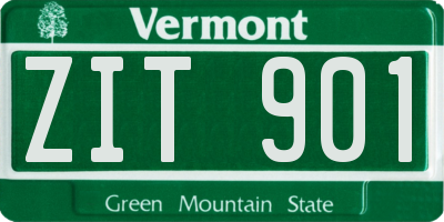 VT license plate ZIT901