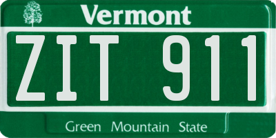 VT license plate ZIT911