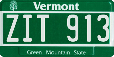 VT license plate ZIT913