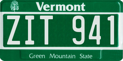 VT license plate ZIT941