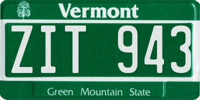 VT license plate ZIT943
