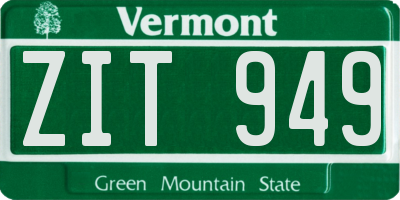 VT license plate ZIT949