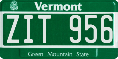 VT license plate ZIT956