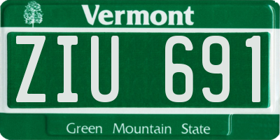 VT license plate ZIU691