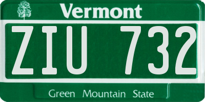 VT license plate ZIU732