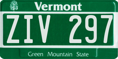 VT license plate ZIV297
