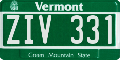 VT license plate ZIV331