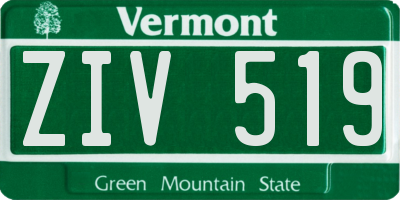VT license plate ZIV519