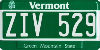 VT license plate ZIV529