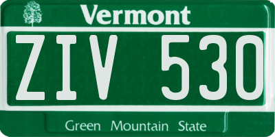 VT license plate ZIV530