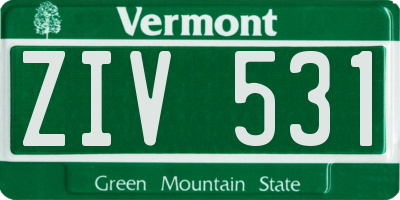 VT license plate ZIV531