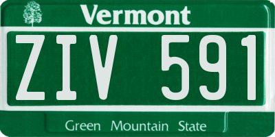 VT license plate ZIV591