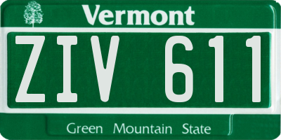 VT license plate ZIV611