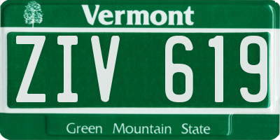 VT license plate ZIV619
