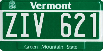 VT license plate ZIV621