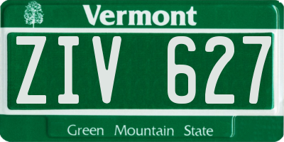 VT license plate ZIV627