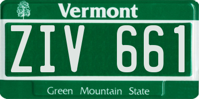 VT license plate ZIV661