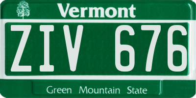 VT license plate ZIV676