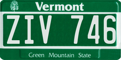 VT license plate ZIV746