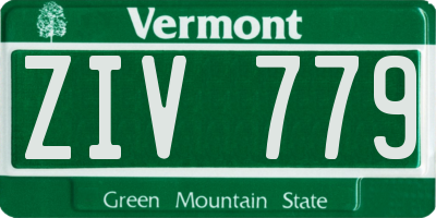 VT license plate ZIV779