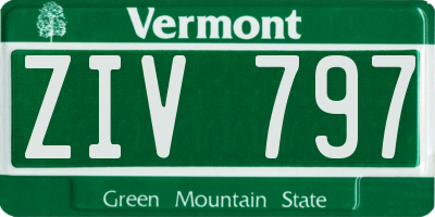VT license plate ZIV797