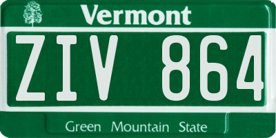 VT license plate ZIV864