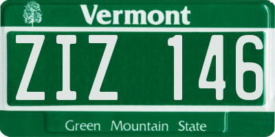VT license plate ZIZ146