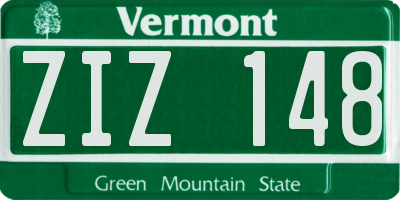 VT license plate ZIZ148