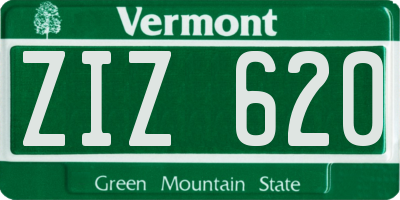 VT license plate ZIZ620