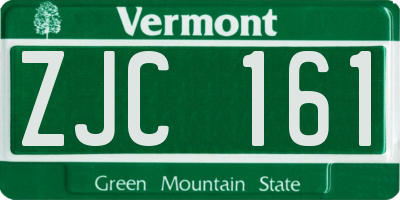 VT license plate ZJC161