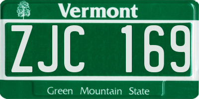 VT license plate ZJC169