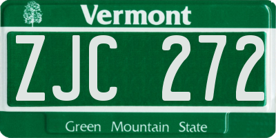 VT license plate ZJC272