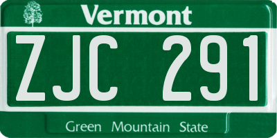 VT license plate ZJC291