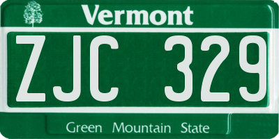 VT license plate ZJC329