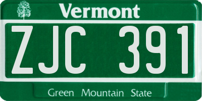 VT license plate ZJC391