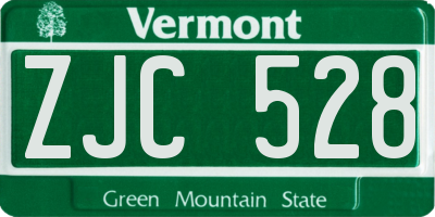 VT license plate ZJC528