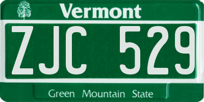 VT license plate ZJC529