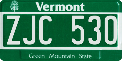 VT license plate ZJC530