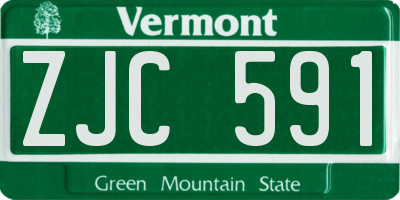 VT license plate ZJC591