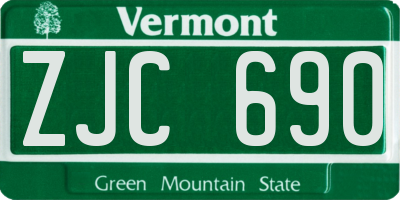 VT license plate ZJC690