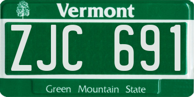 VT license plate ZJC691