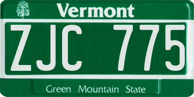 VT license plate ZJC775