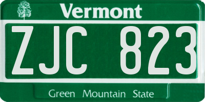 VT license plate ZJC823